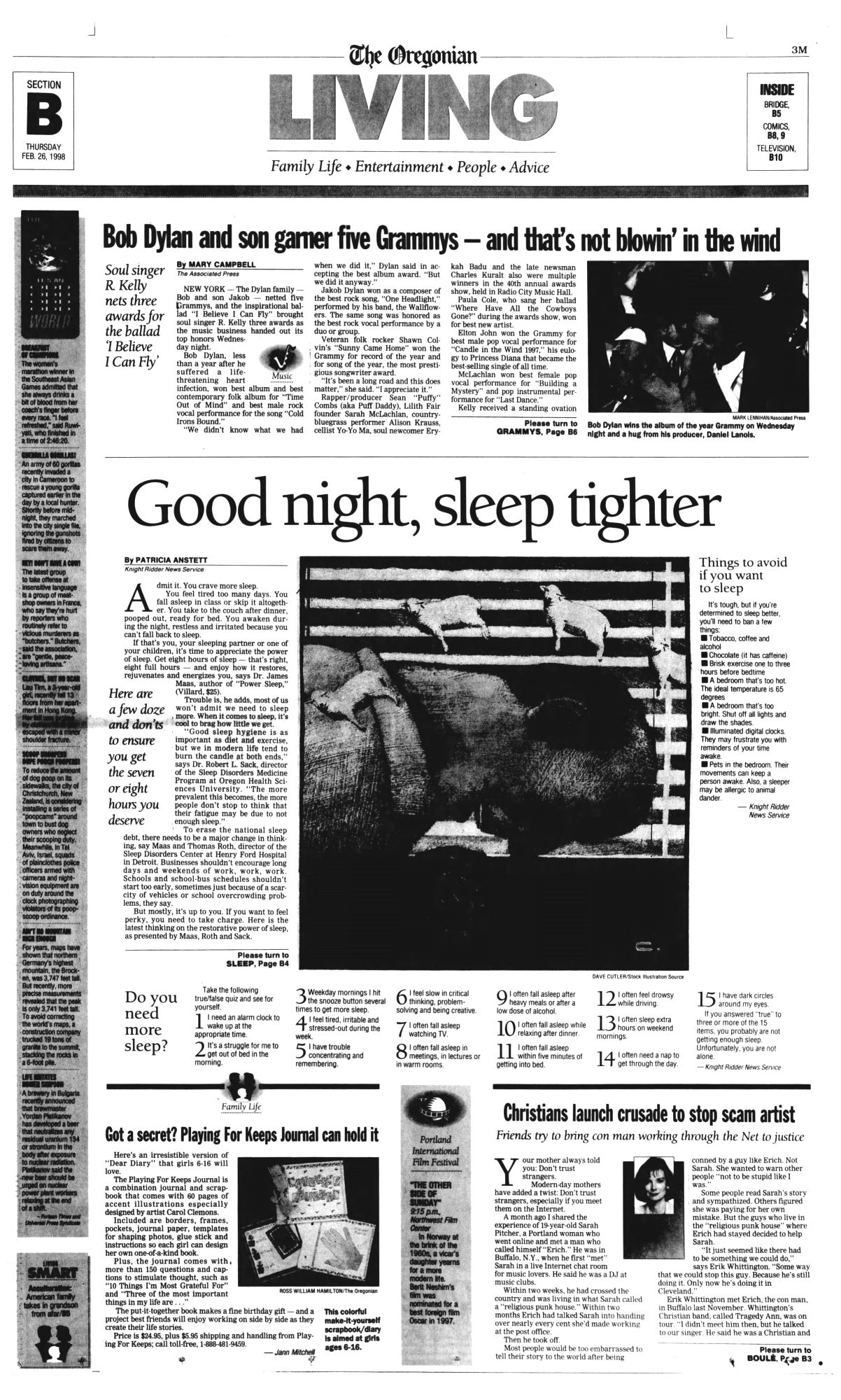 the oregonian Dylan front cover