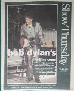 show thursday magazine Bob Dylan cover story