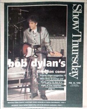 show thursday magazine Bob Dylan front cover