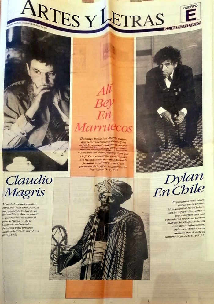  el mercurio magazine Bob Dylan front cover