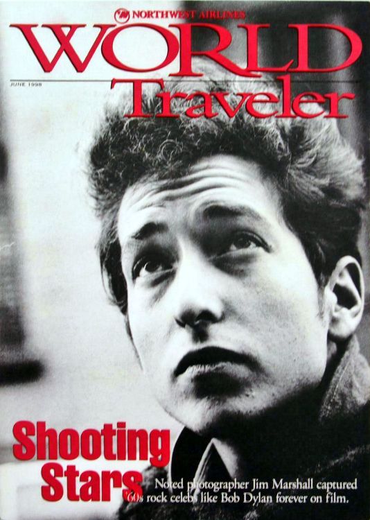 northwest airlines world traveler magazine Bob Dylan cover story