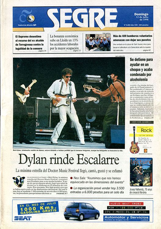 segre spain Bob Dylan front cover