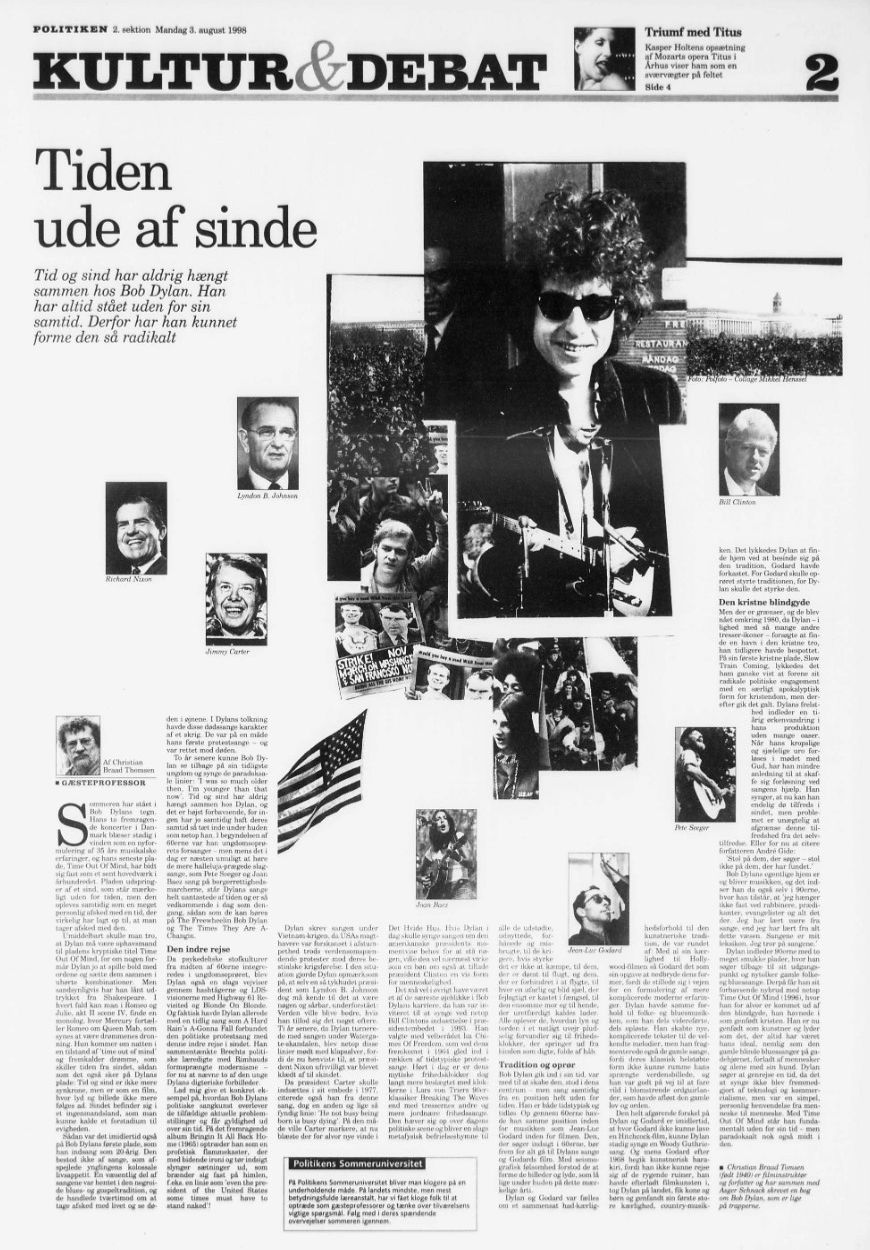 politiken Bob Dylan front cover