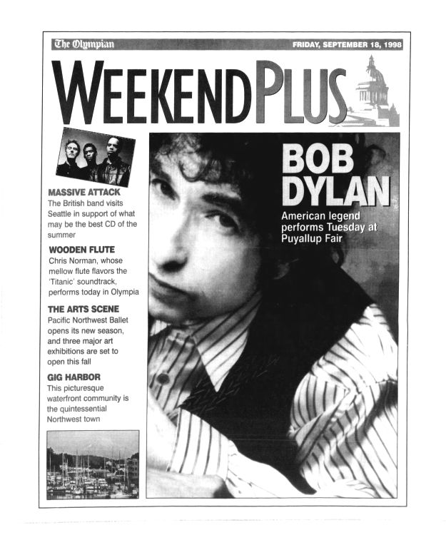 the olympian Bob Dylan front cover
