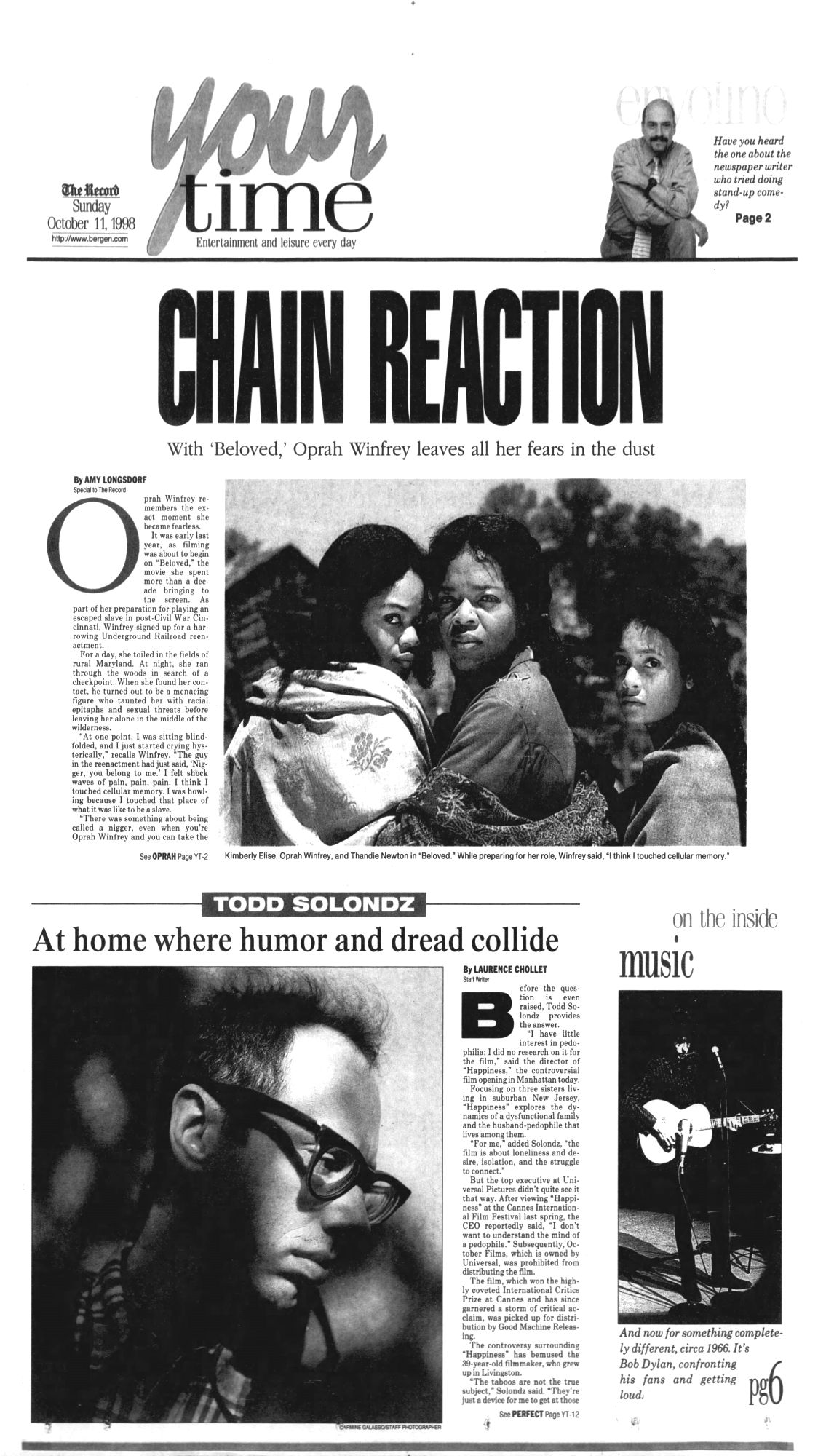Record North Jersey Bob Dylan front cover