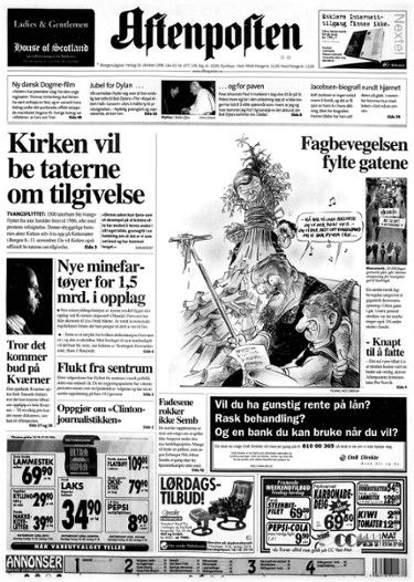 aftenposten Bob Dylan front cover