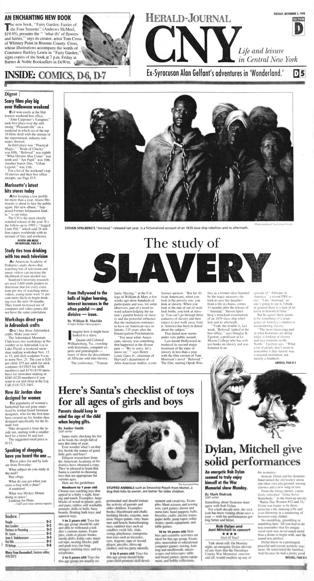 syracuse american herald Bob Dylan front cover