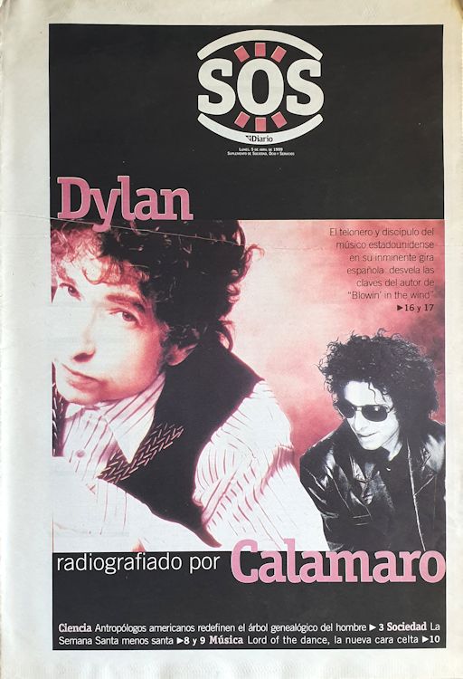 sos sociedad ocios y servicios magazine Bob Dylan front cover