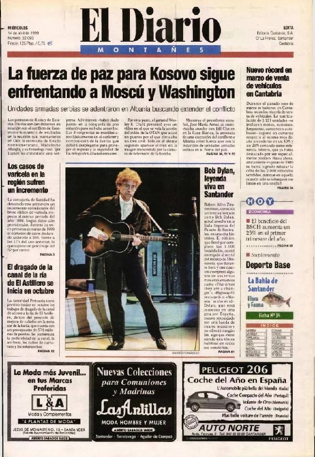 El Diario Montañés front cover