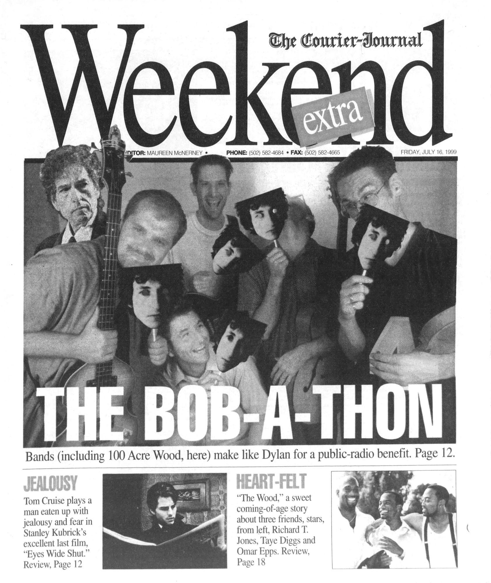 courier journal Bob Dylan front cover