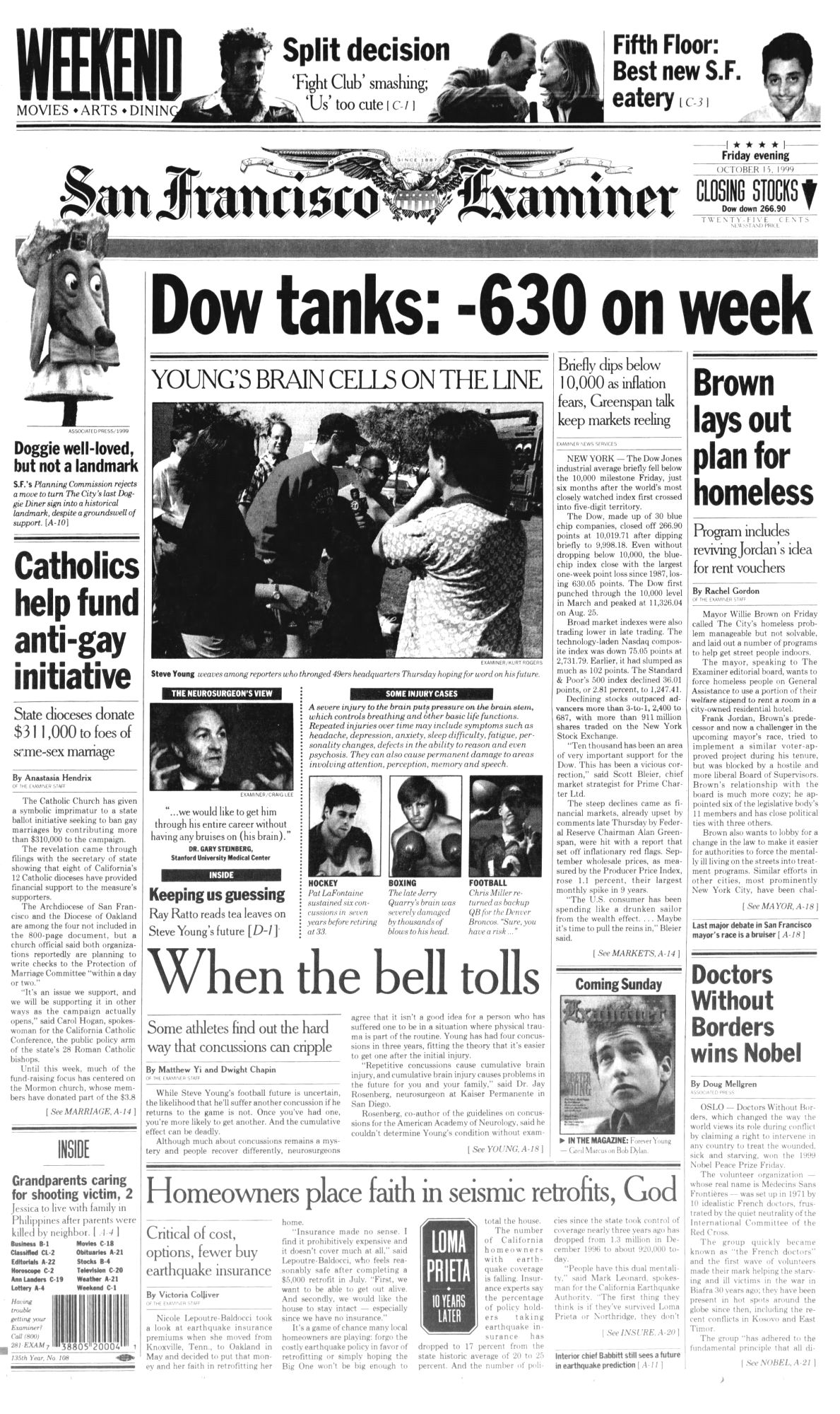 san francisco examiner magazine Bob Dylan front cover