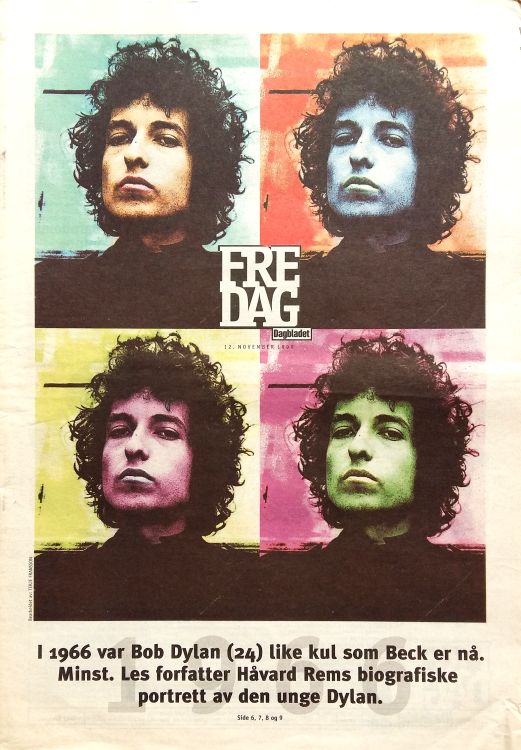 fredag magazine Bob Dylan front cover