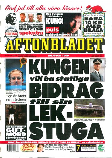 Aftonbladet Bob Dylan front cover
