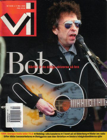 vi magazine sweden Bob Dylan front cover