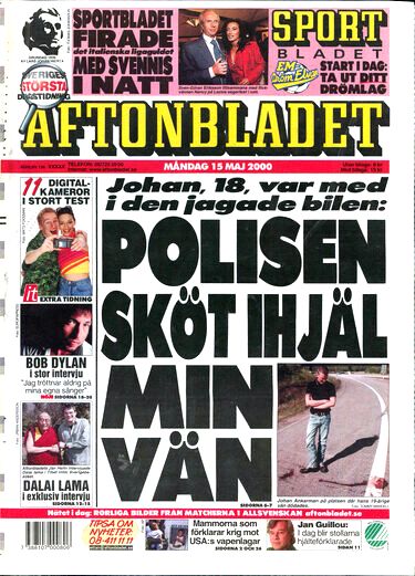 Aftonbladet Bob Dylan front cover