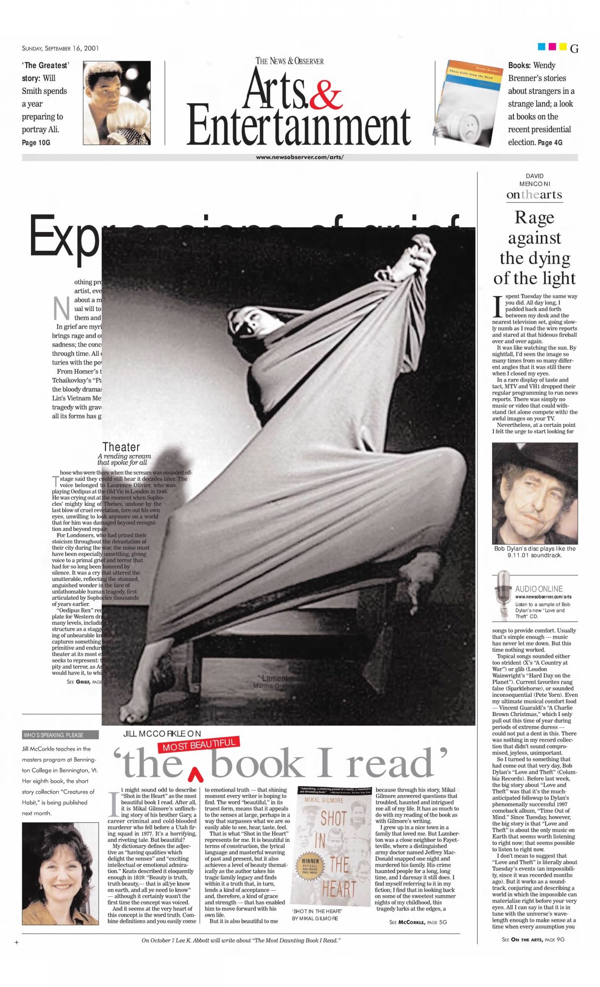 news observer Dylan front cover
