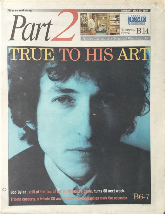 newsday magazine Bob Dylan front cover