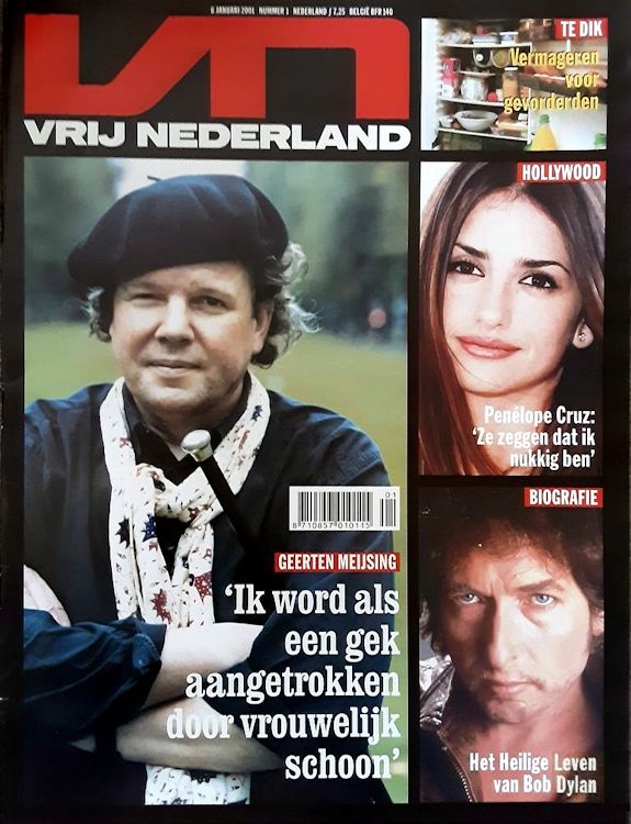 vrij 2001 magazine Bob Dylan front cover