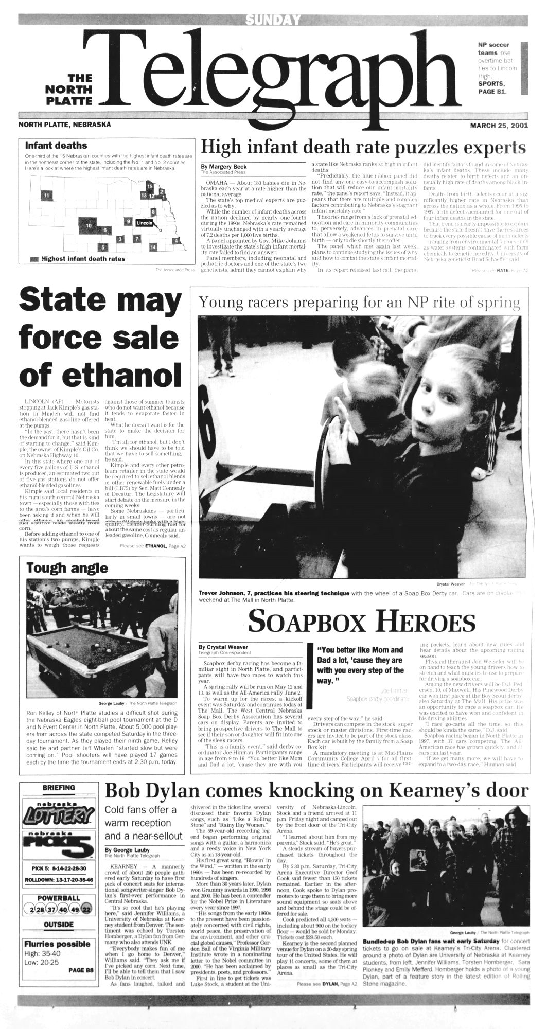 the north platte telegraph Dylan front cover