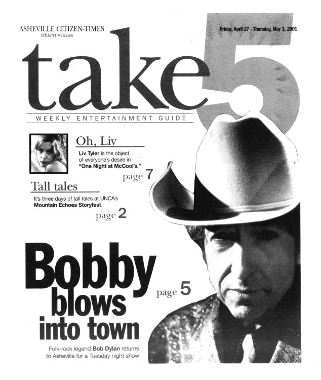 citizen times Bob Dylan front cover