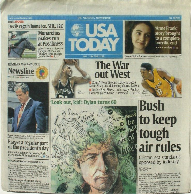 USA Today May 18-21 2001 front