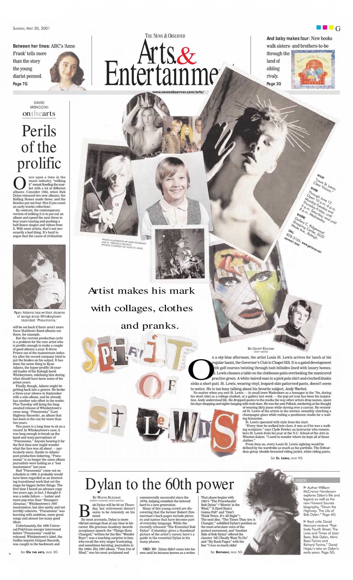 news observer Dylan front cover