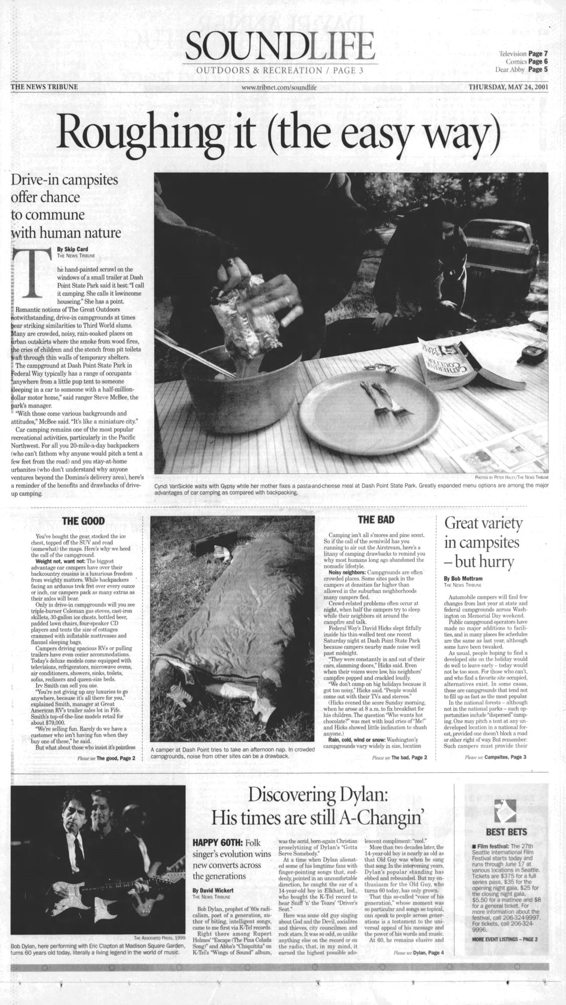 the news tribune Dylan front cover