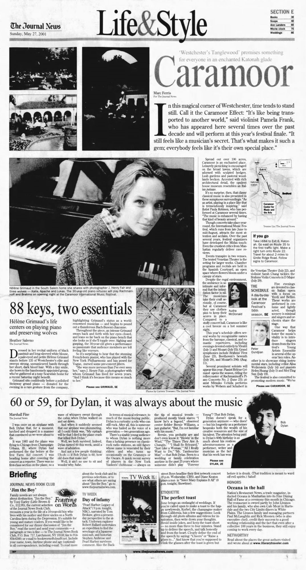 the journal news Bob Dylan front cover