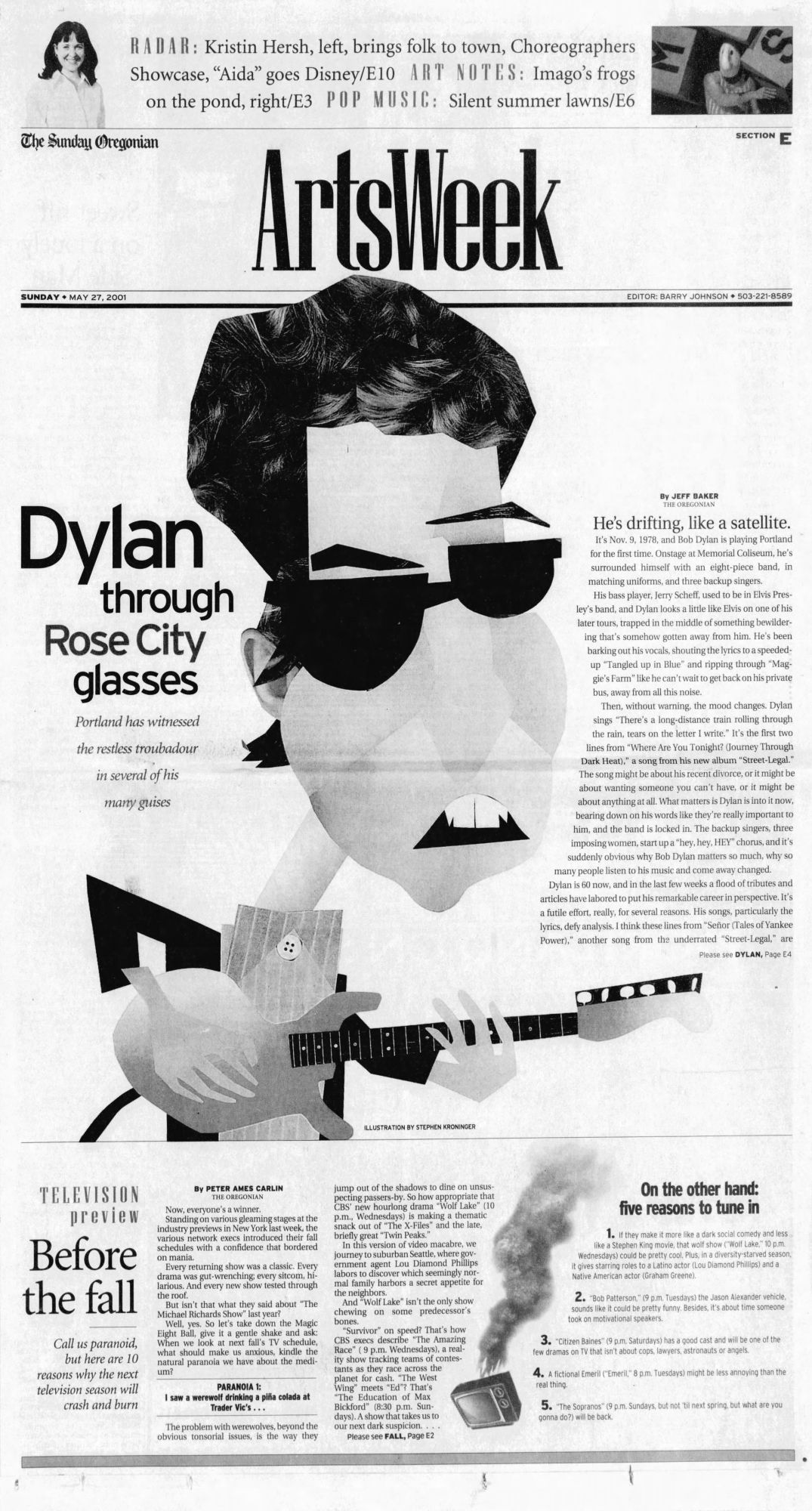 the oregonian Dylan front cover