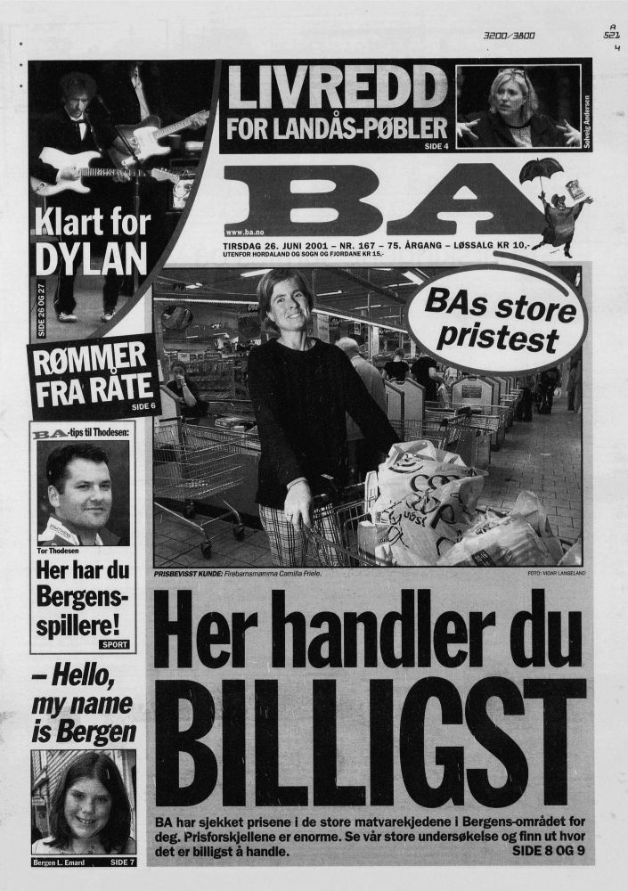 BA molde norway magazine Bob Dylan front cover