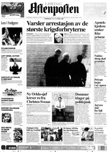 aftenposten Bob Dylan front cover