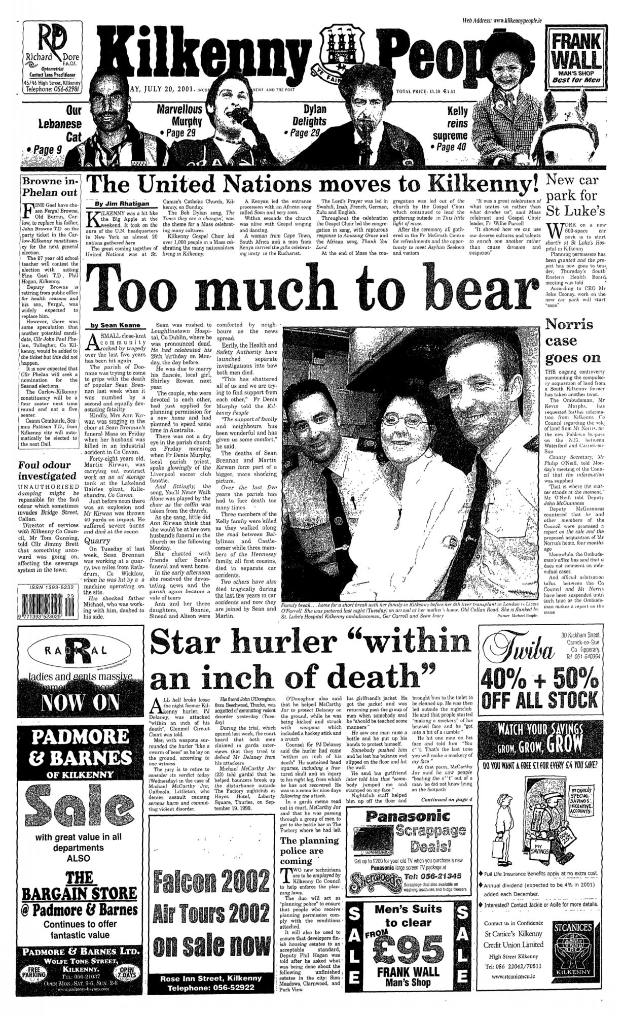 kilkenny people Bob Dylan front cover