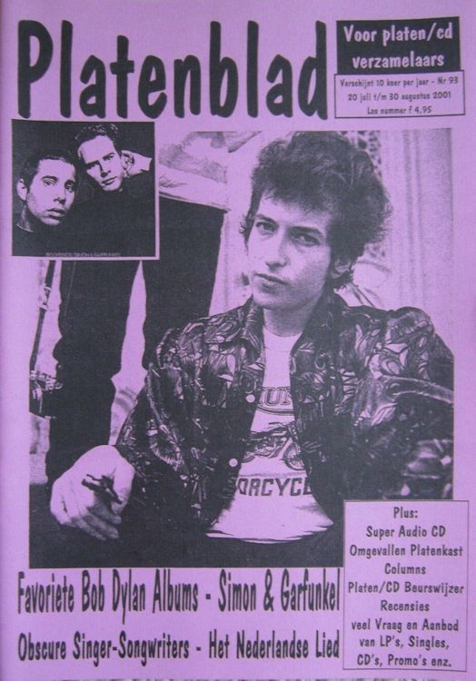 platenblad 2001 magazine Bob Dylan front cover