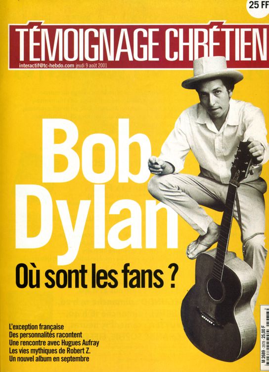 temoignage chrétien magazine Bob Dylan cover story