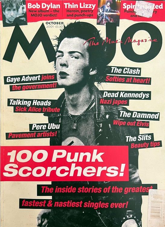 Mojo magazine Bob Dylan October 2001 front cover