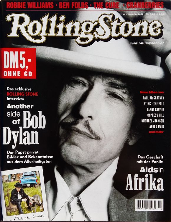 rolling stone magazine germany #12 Bob Dylan front cover