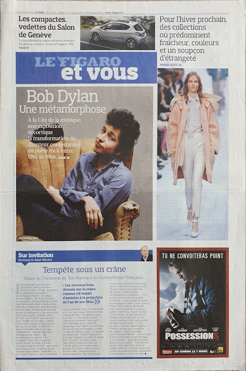 le figaro et vous 2002 Bob Dylan front cover