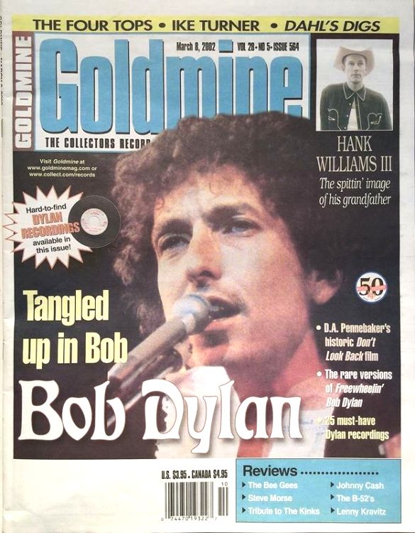 goldmine 2002 magazine Bob Dylan front cover