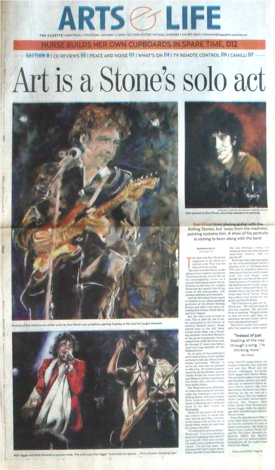 The Gazette magazine Bob Dylan front cover