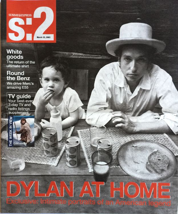 s2 sunday express magazine Bob Dylan front cover