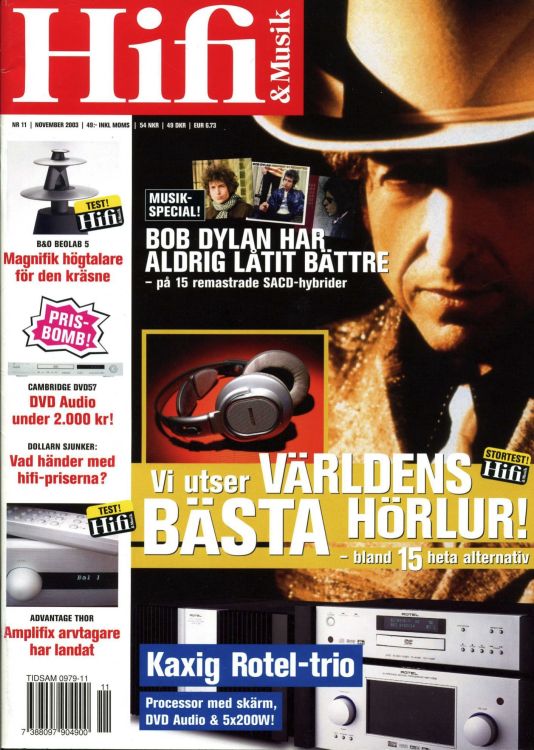 hifi & musik sweden magazine Bob Dylan front cover