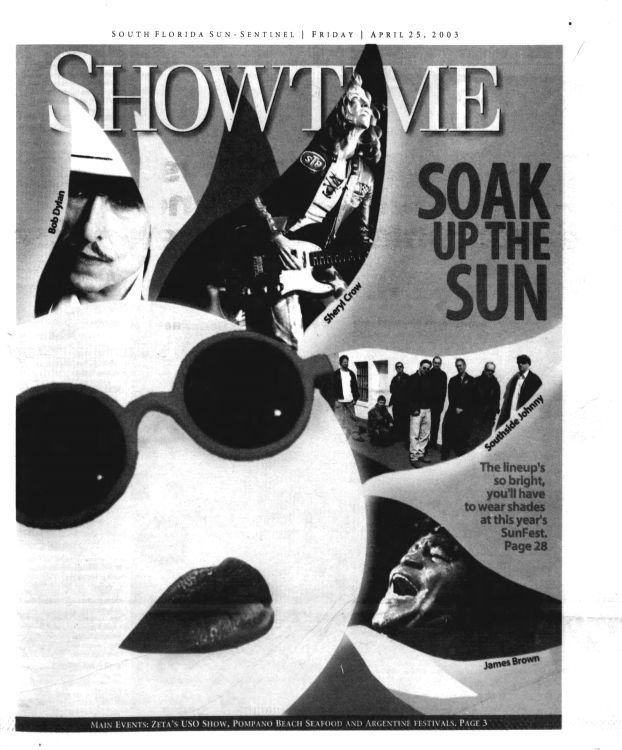 Sun Sentinel Bob Dylan front cover