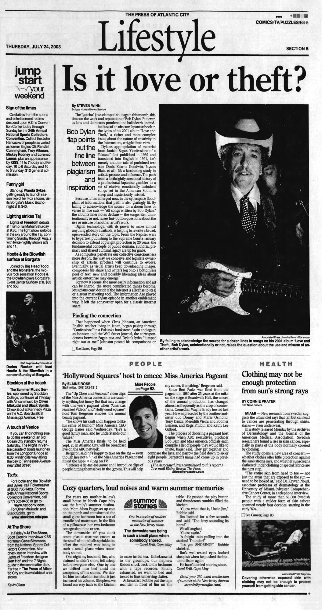 Atlantic City Bob Dylan front cover