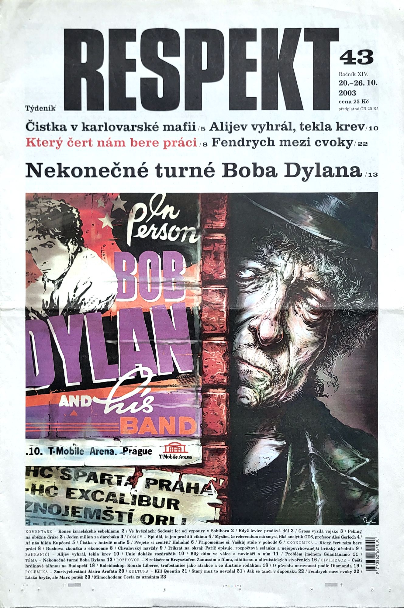 respekt magazine Bob Dylan front cover