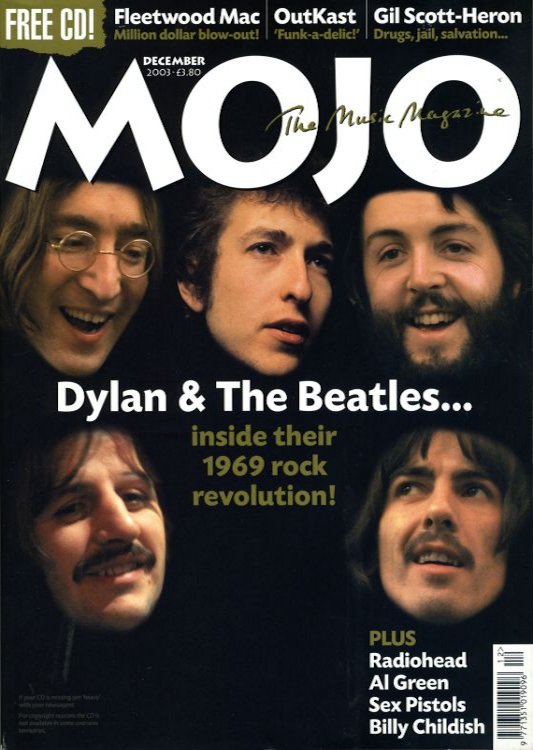 Mojo magazine December 2003 Bob Dylan front cover