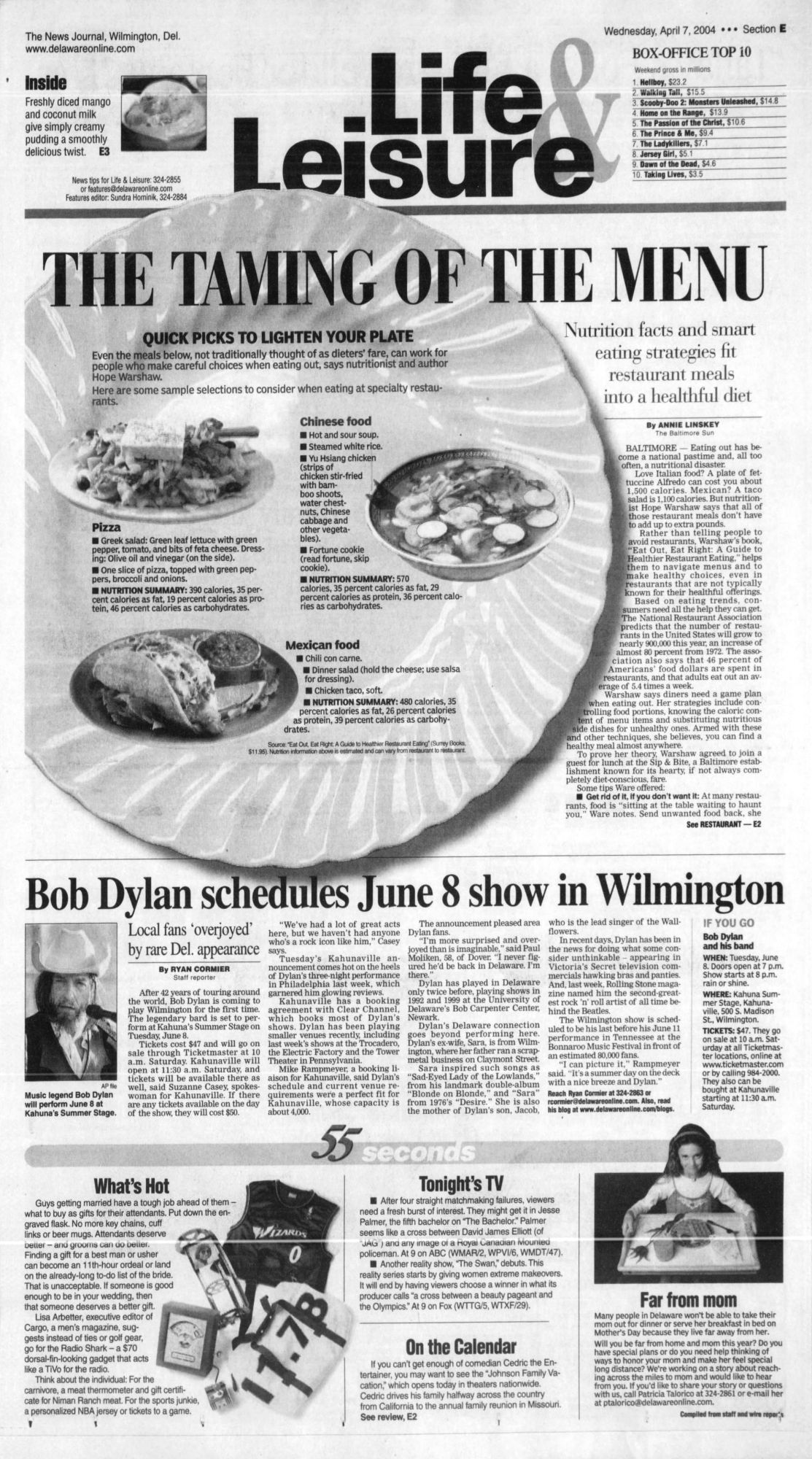 the news journal Bob Dylan front cover