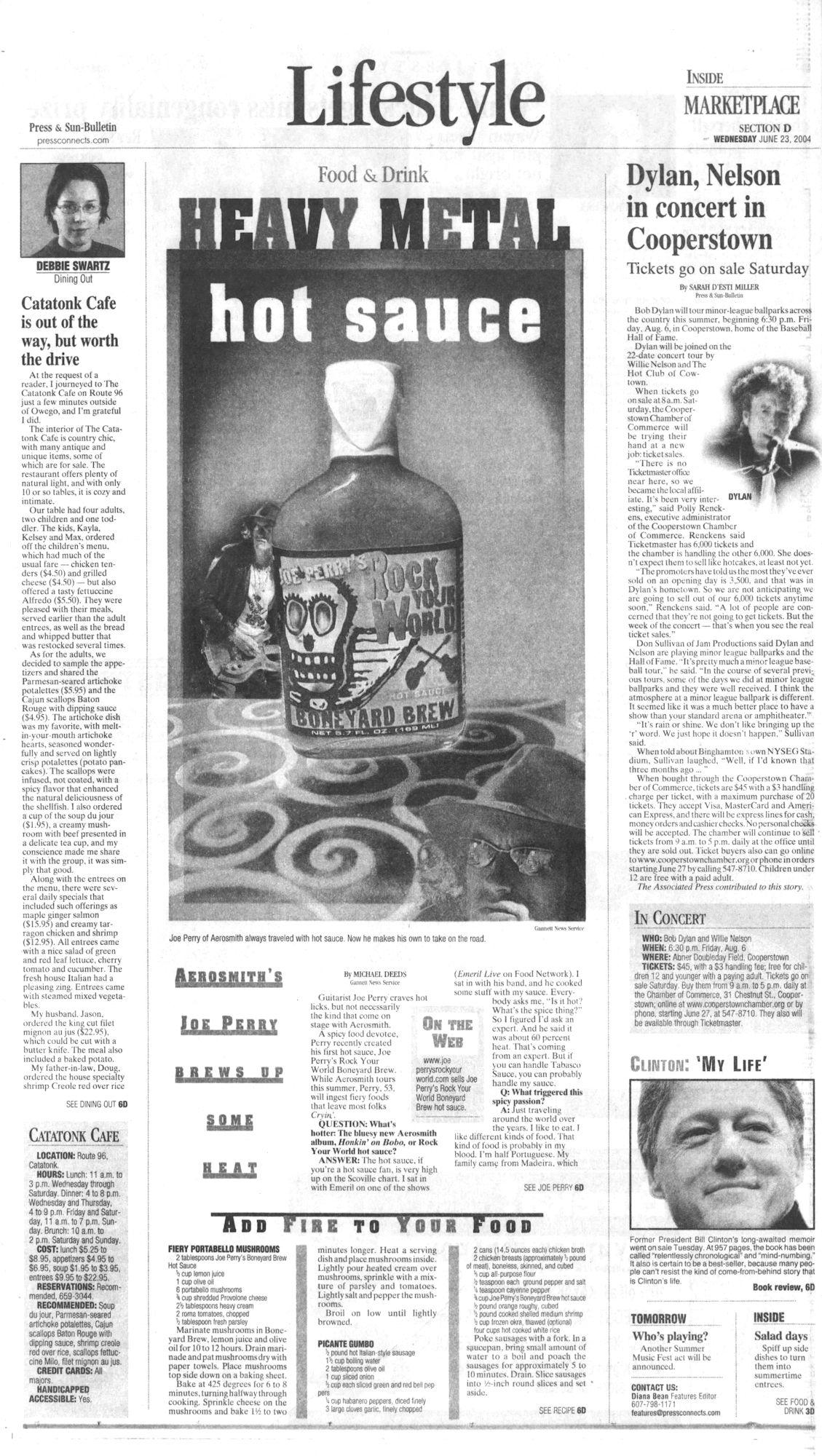 Press & Sun Bulletin Bob Dylan front cover