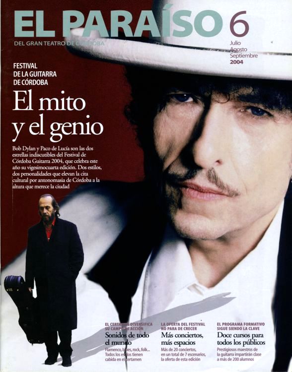 el paraiso del gran teatro de cordoba magazine Bob Dylan front cover