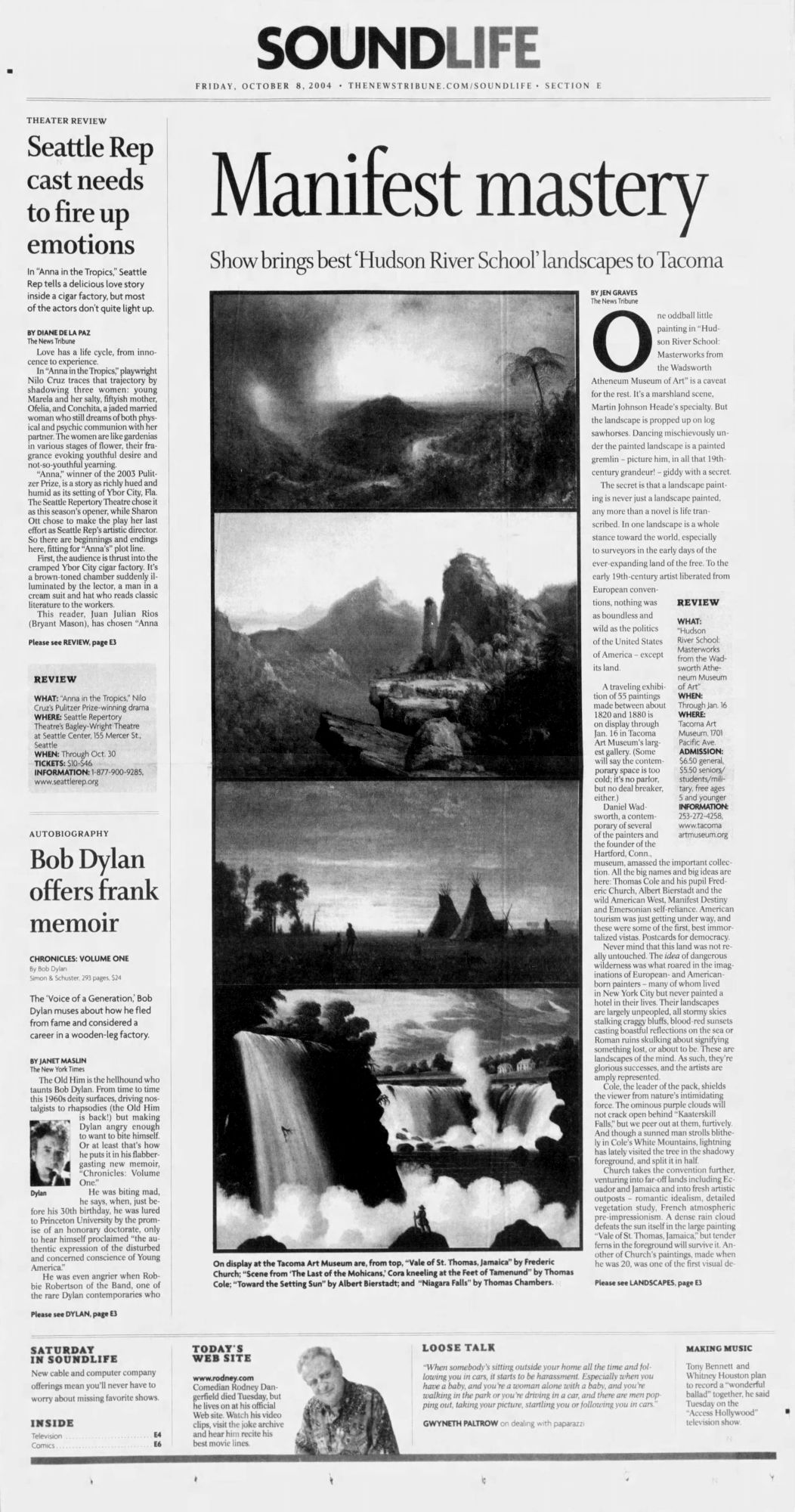 the news tribune Dylan front cover
