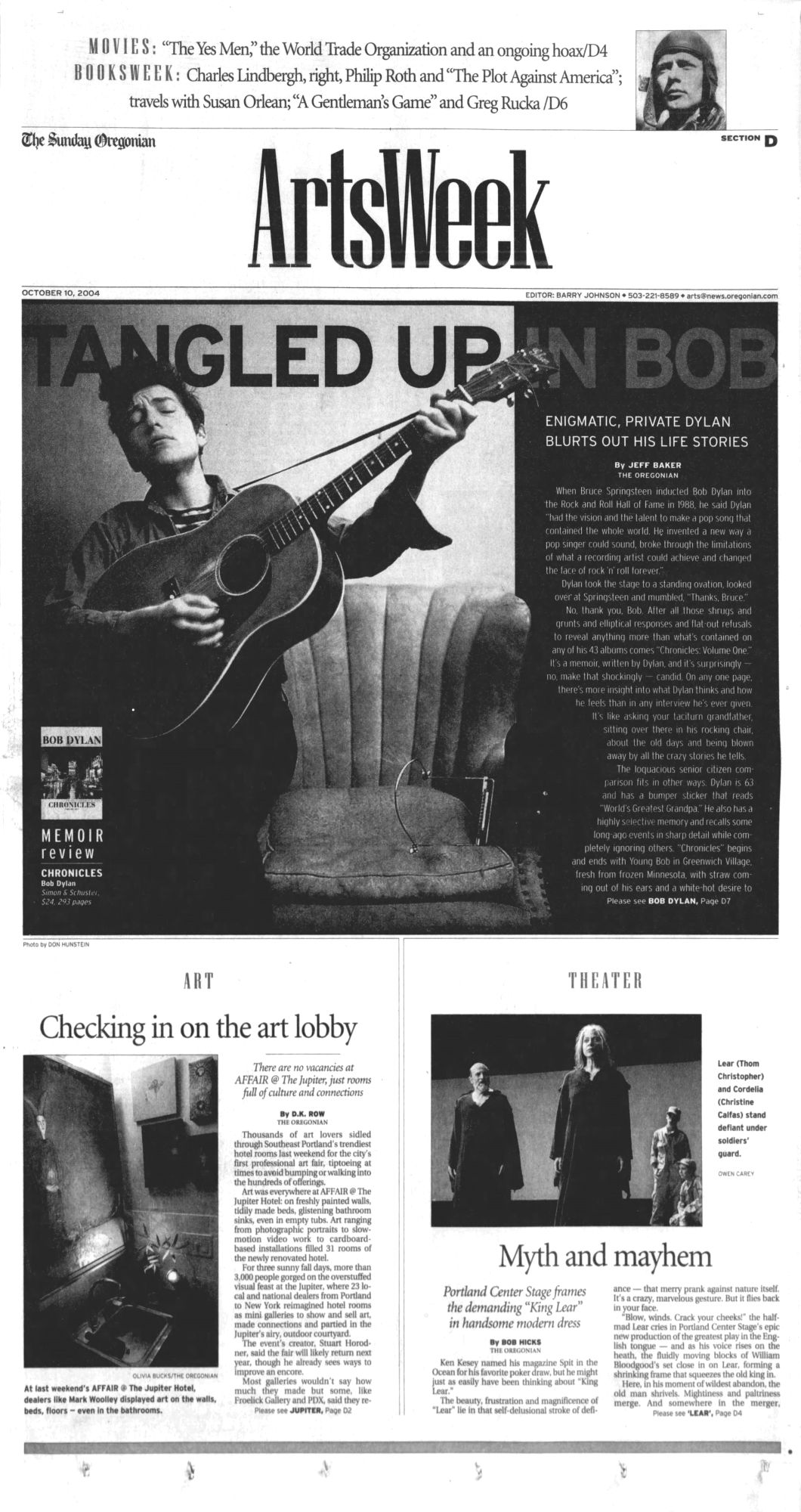 the oregonian Dylan front cover